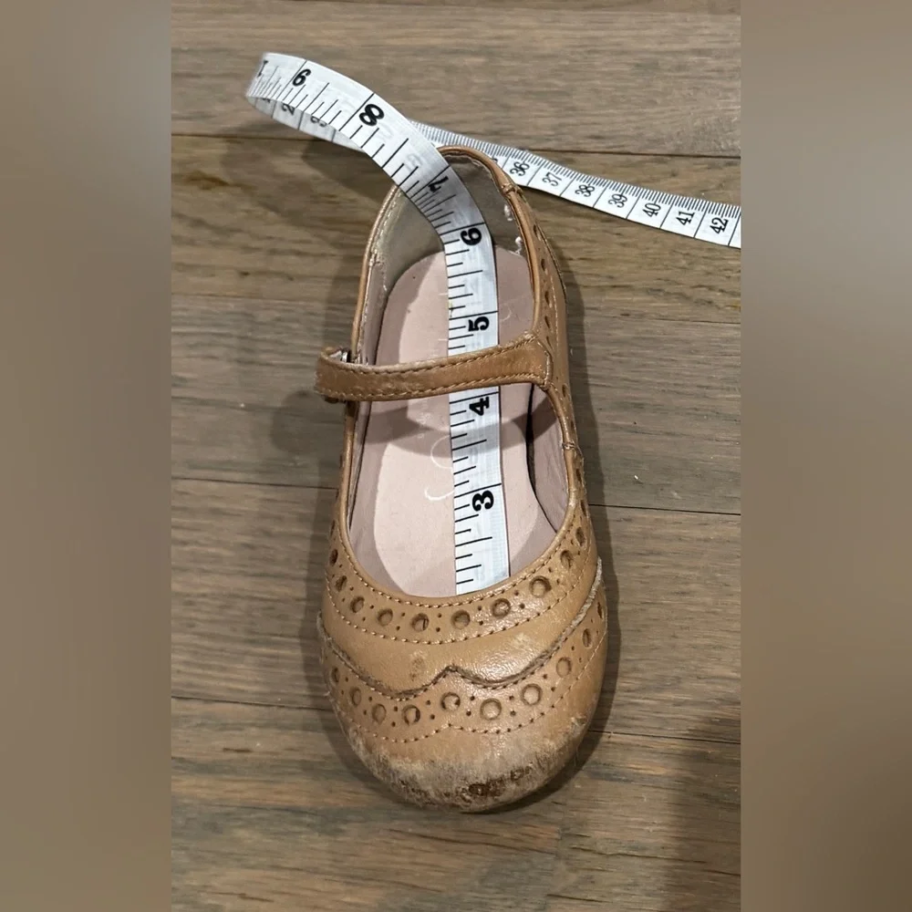 Papanatas Brown Leather Mary Janes Sz 24 Girls | Spanish Wingtip Shoes